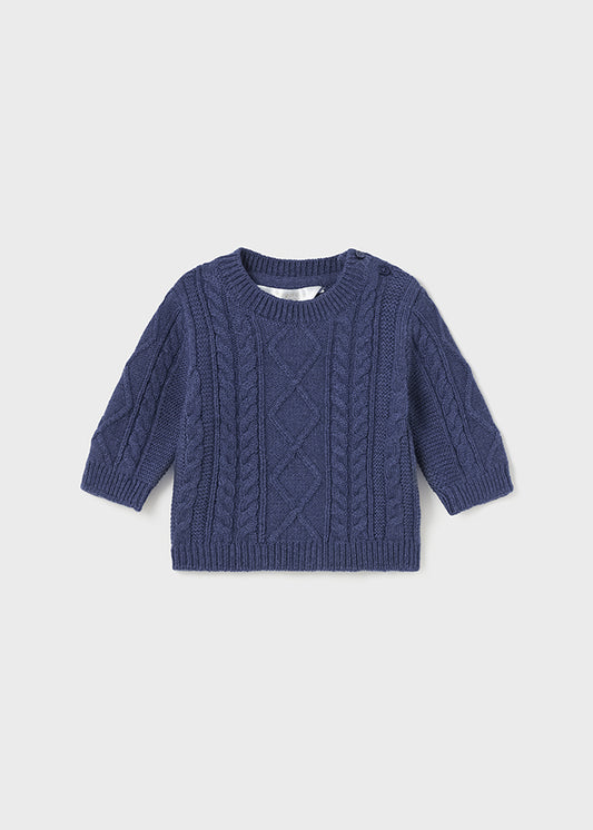 Cable Knit Sweater, Eclipse, 2306